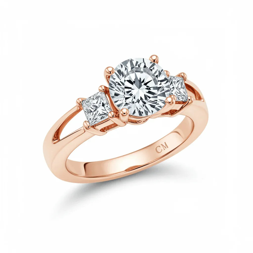 Celia Round Brilliant Lab Diamond Engagement Ring - Jewelslane