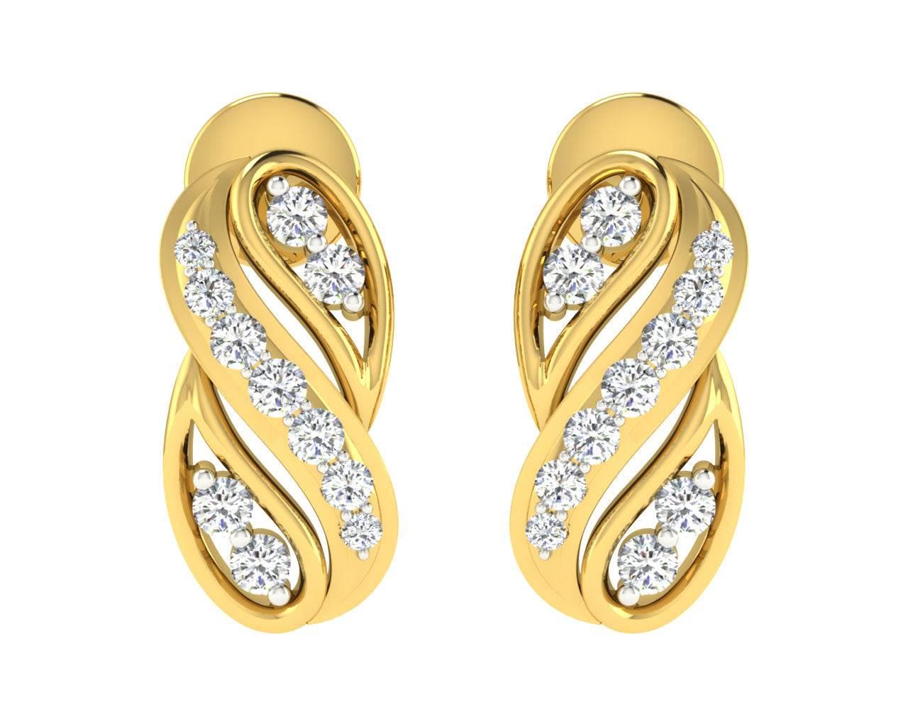 Celina Diamond Earrings in Gold - Jewelslane