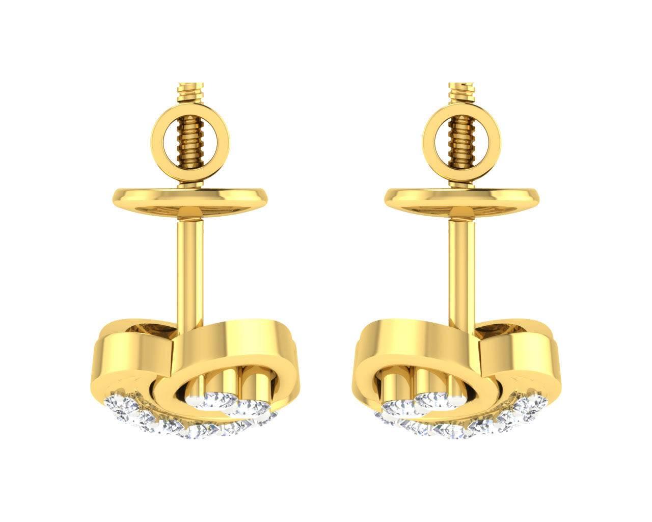 Celina Diamond Earrings in Gold - Jewelslane