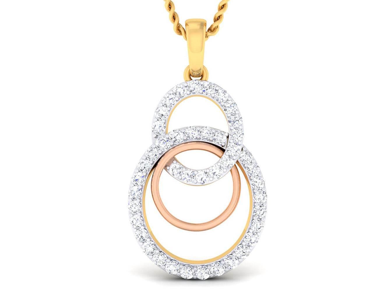 Cerena Diamond Pendant in Gold - Jewelslane