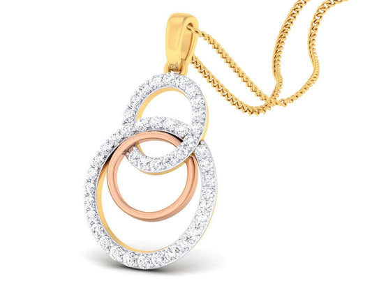 Cerena Diamond Pendant in Gold - Jewelslane