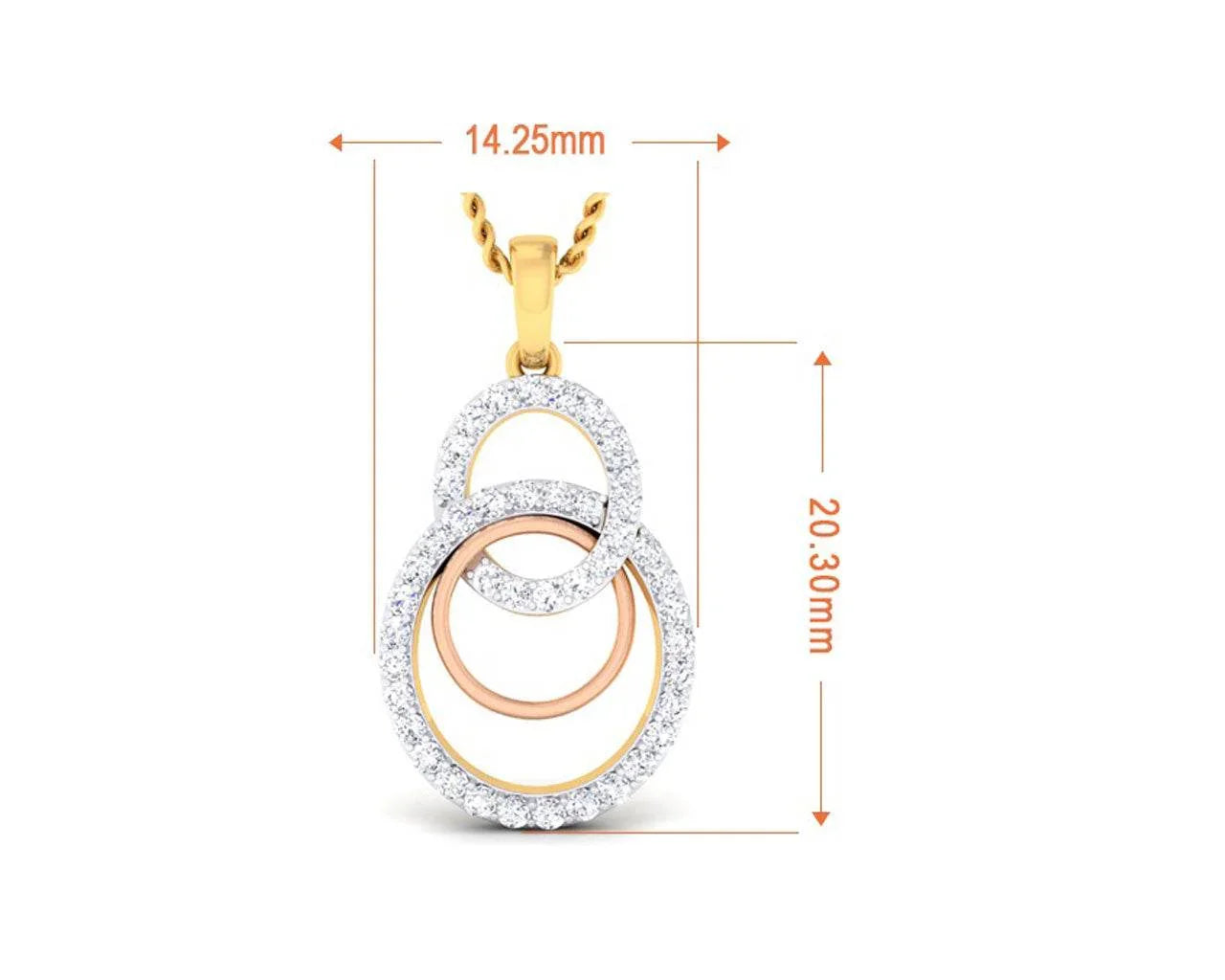 Cerena Diamond Pendant in Gold - Jewelslane