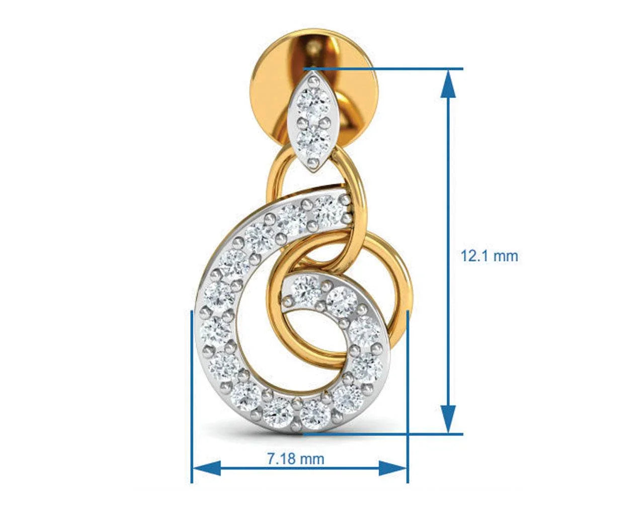 Chakrika Diamond Eartops - Jewelslane