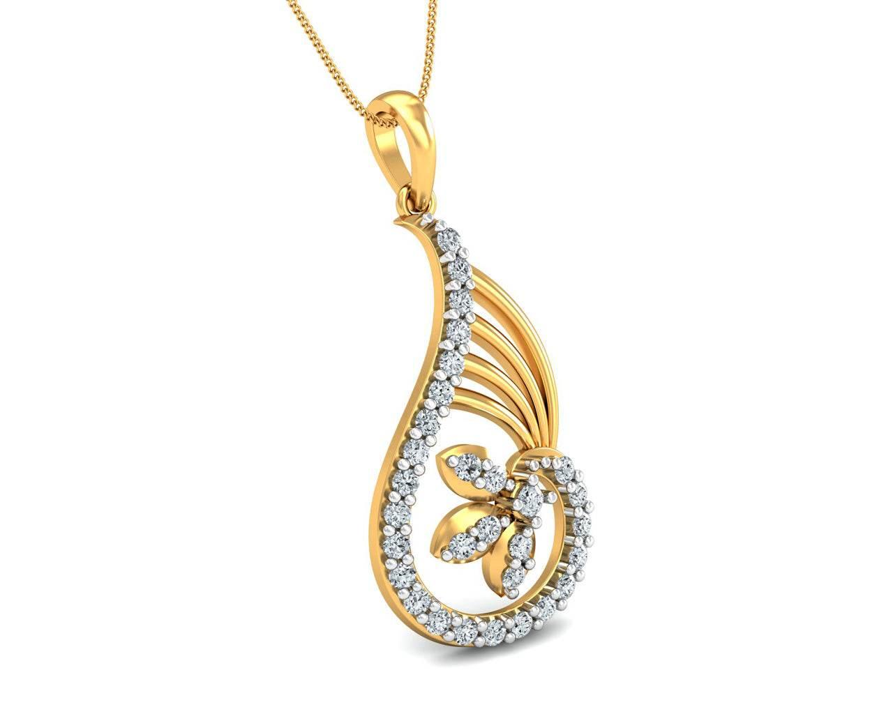 Charvi Designer Diamond Pendant - Jewelslane