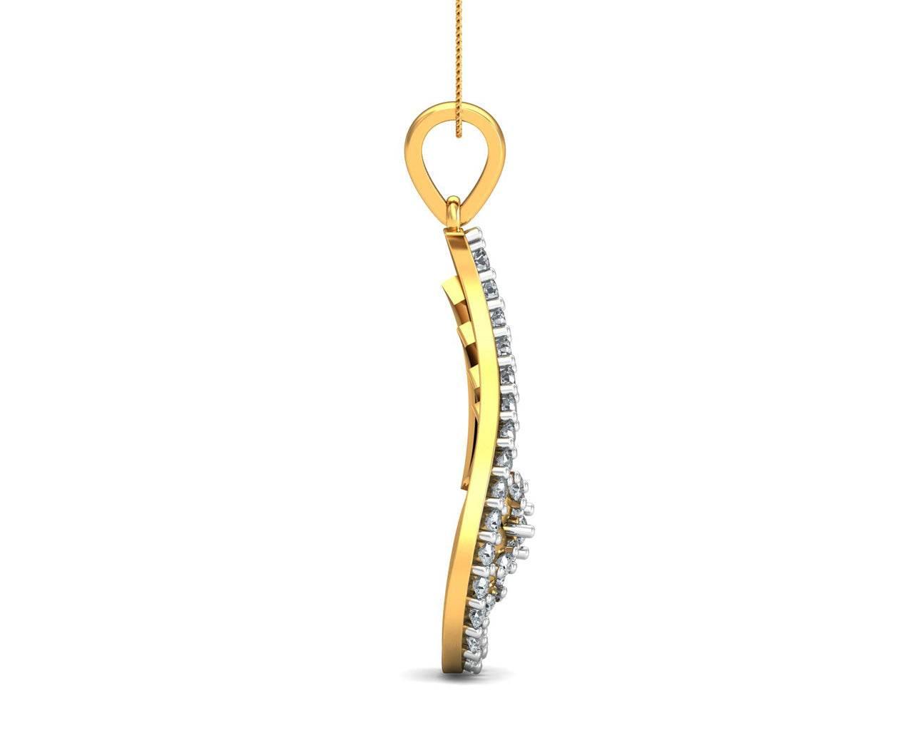 Charvi Designer Diamond Pendant - Jewelslane