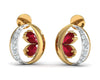 Chiti Ruby Diamond Earrings - Jewelslane