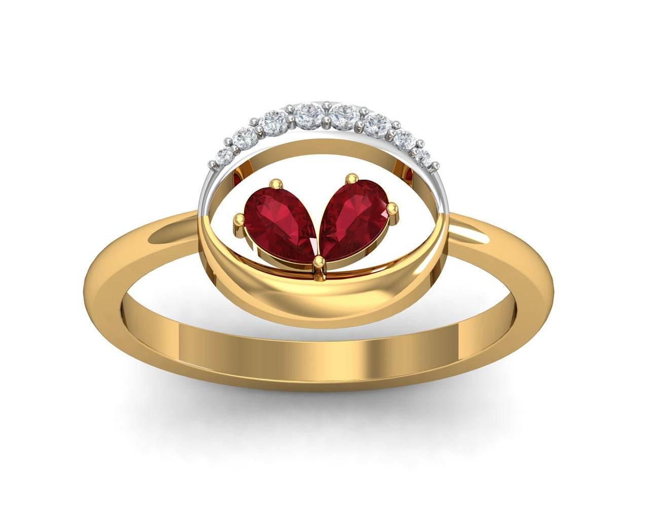 Chiti Ruby Diamond Ring - Jewelslane