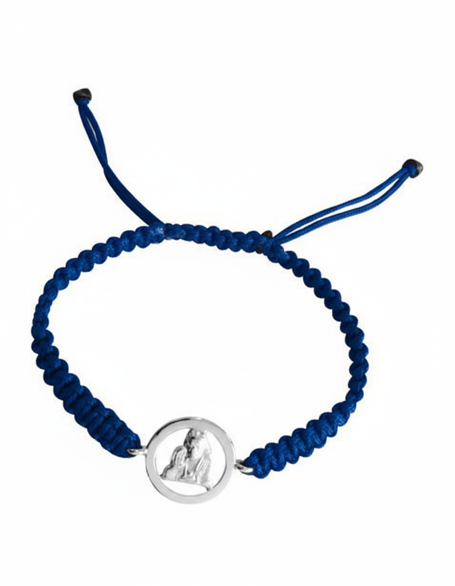 Sai Baba Bracelet in Silver with Diamond - Jewelslane