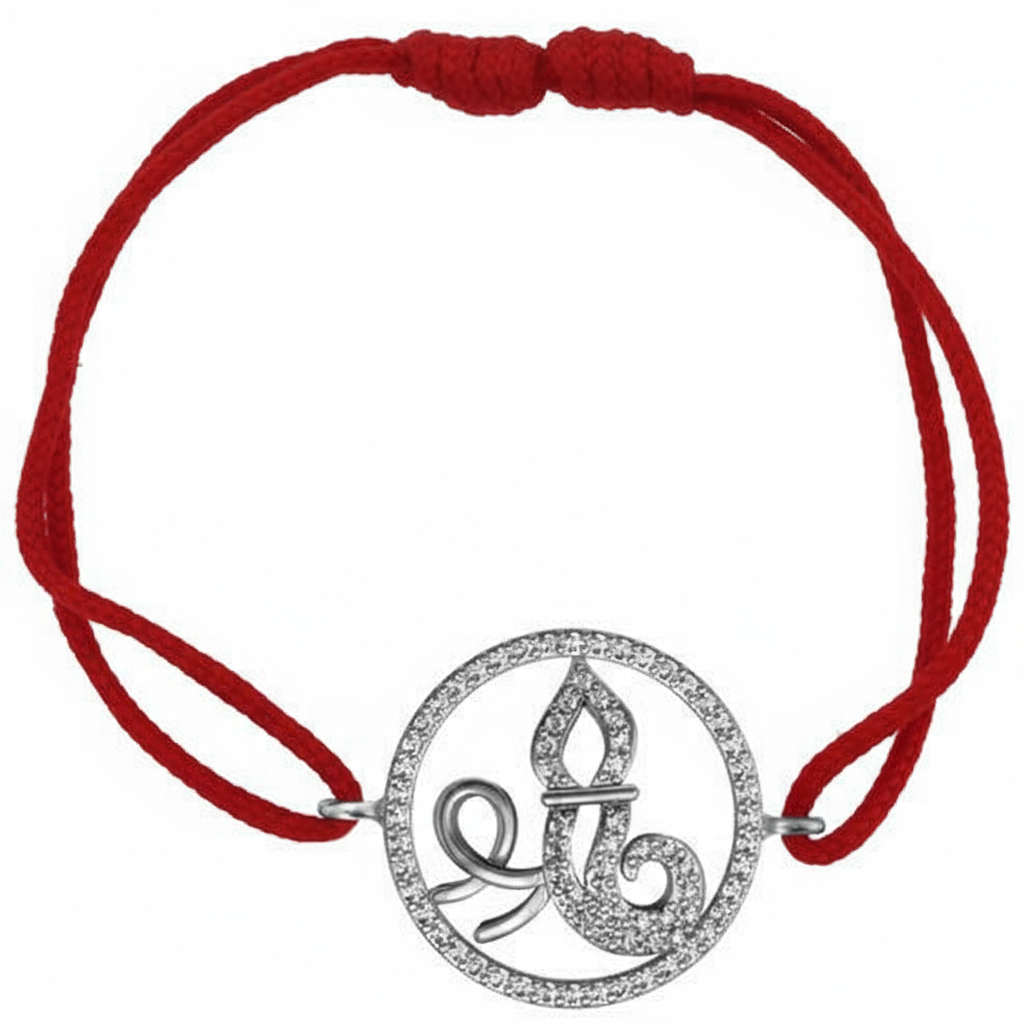 Auspicious Shri Bracelet in silver - Jewelslane