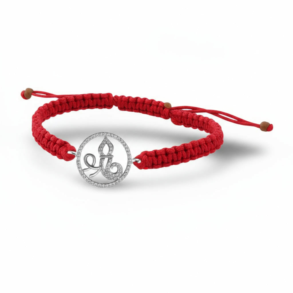 Auspicious Shri Bracelet in silver - Jewelslane