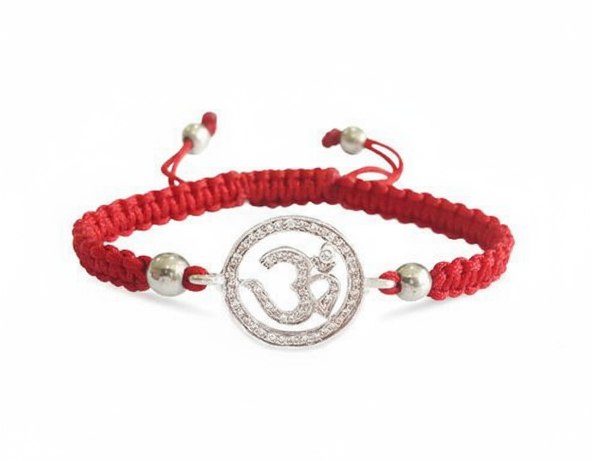 Om Diamond Bracelet in Silver - Jewelslane