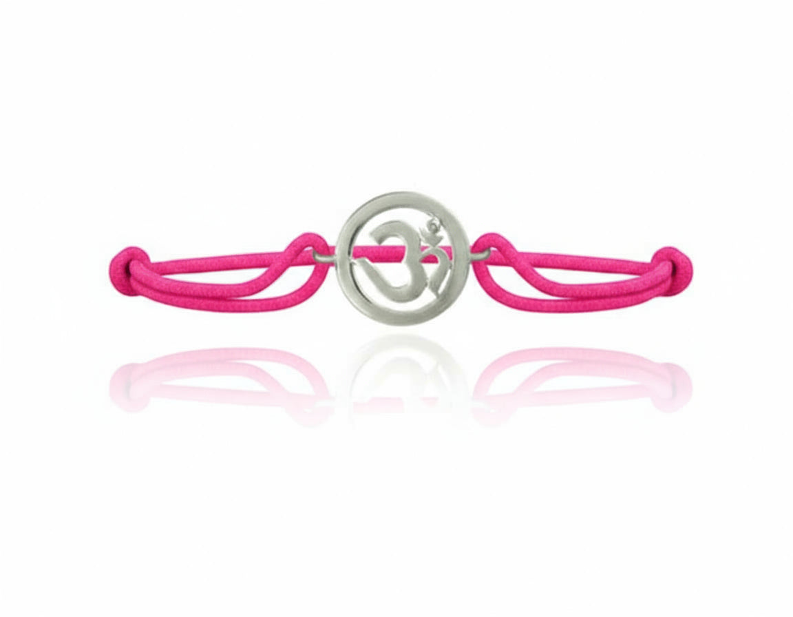 Om Single Diamond Bracelet Silver - Jewelslane