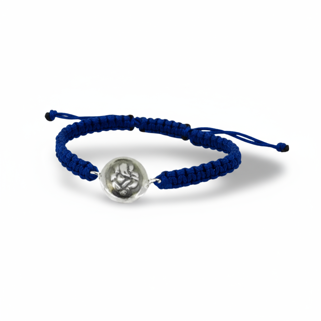 Divine Ganesh Bracelet in Silver - Jewelslane