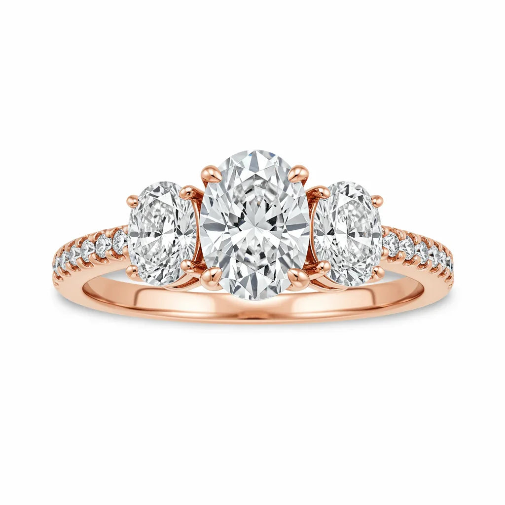 Cia Oval Shape Diamond Engagement Ring - Jewelslane