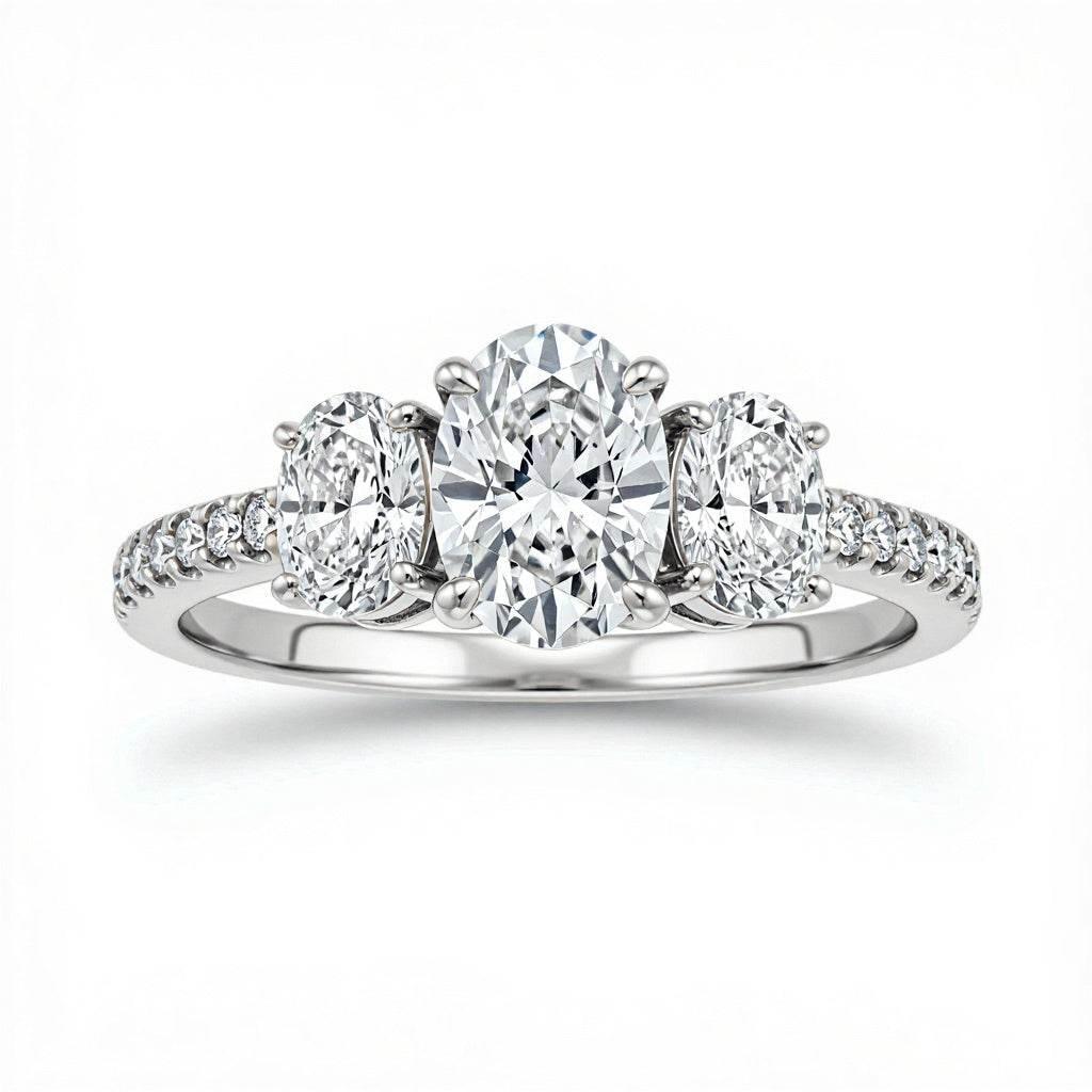 Cia Oval Shape Diamond Engagement Ring - Jewelslane