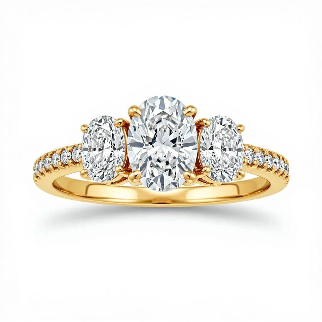 Cia Oval Shape Diamond Engagement Ring - Jewelslane