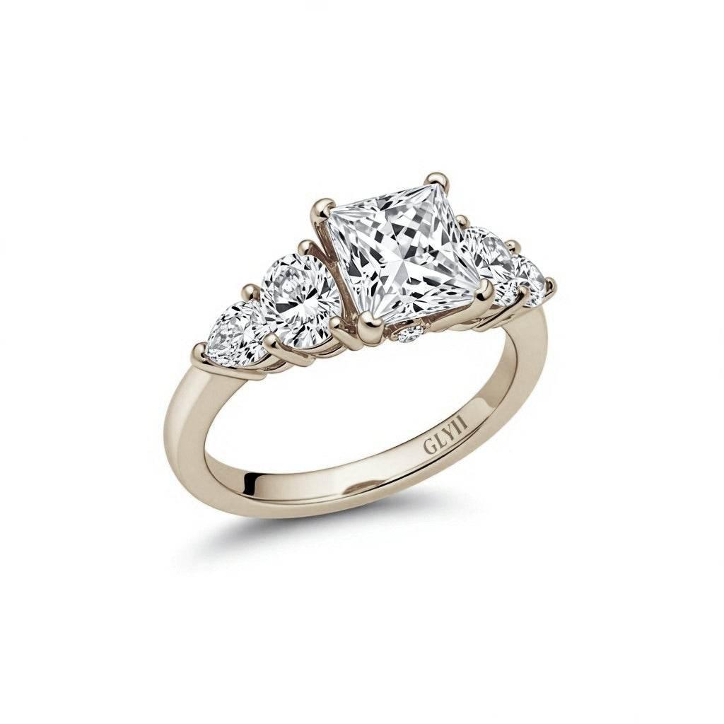 Ciara Princess Cut Lab diamond Ring - Jewelslane