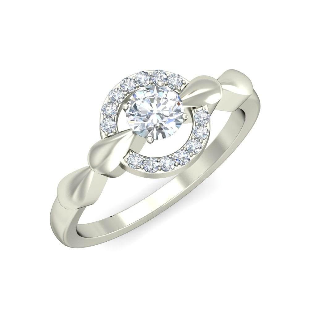 Claire Solitaire Diamond Engagement ring - Jewelslane