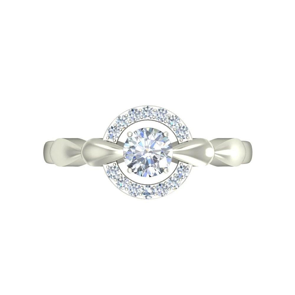 Claire Solitaire Diamond Engagement ring - Jewelslane