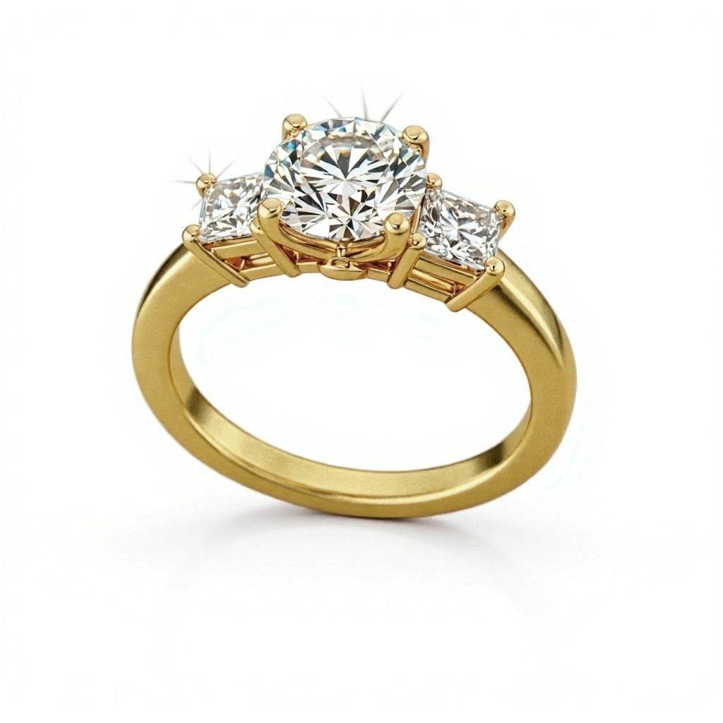 Cleo Round Brilliant Cut Lab Grown Diamond Solitaire Ring - Jewelslane