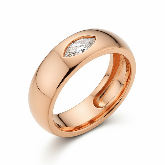 Colt marquise Shape Lab Diamond Solitaire Ring - jewelslane