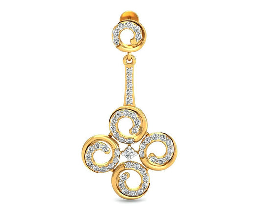 Contemporary Club Diamond Danglers - Jewelslane