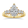 Cora Lab Grown Pear shape Diamond solitaire engagement ring - Jewelslane