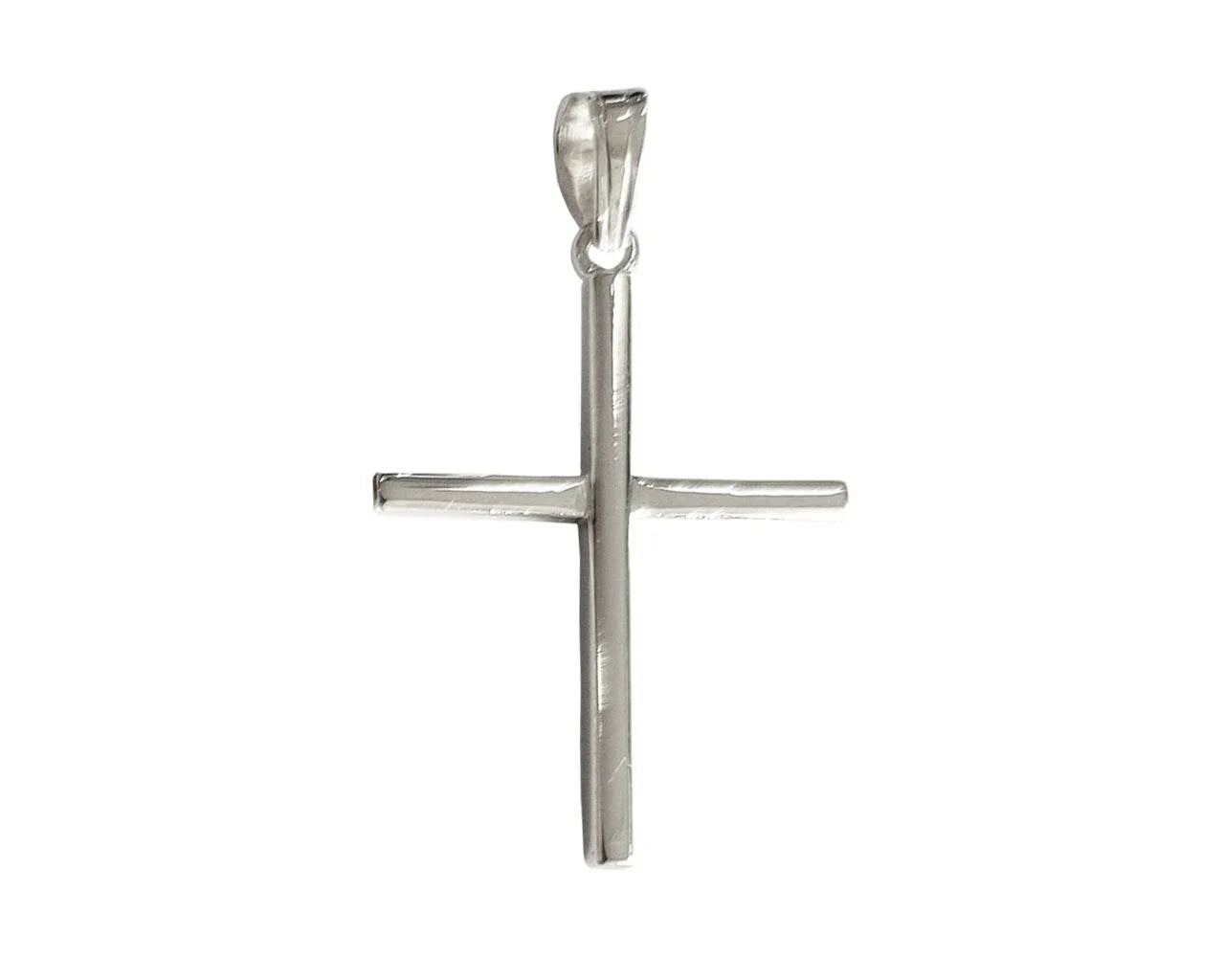 Simple gold cross pendant in hallmarked gold - Jewelslane
