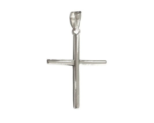 Simple gold cross pendant in hallmarked gold - Jewelslane