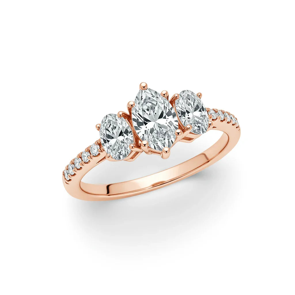 Dalia Marquee Shape Lab Diamond Solitaire Ring - Jewelslane