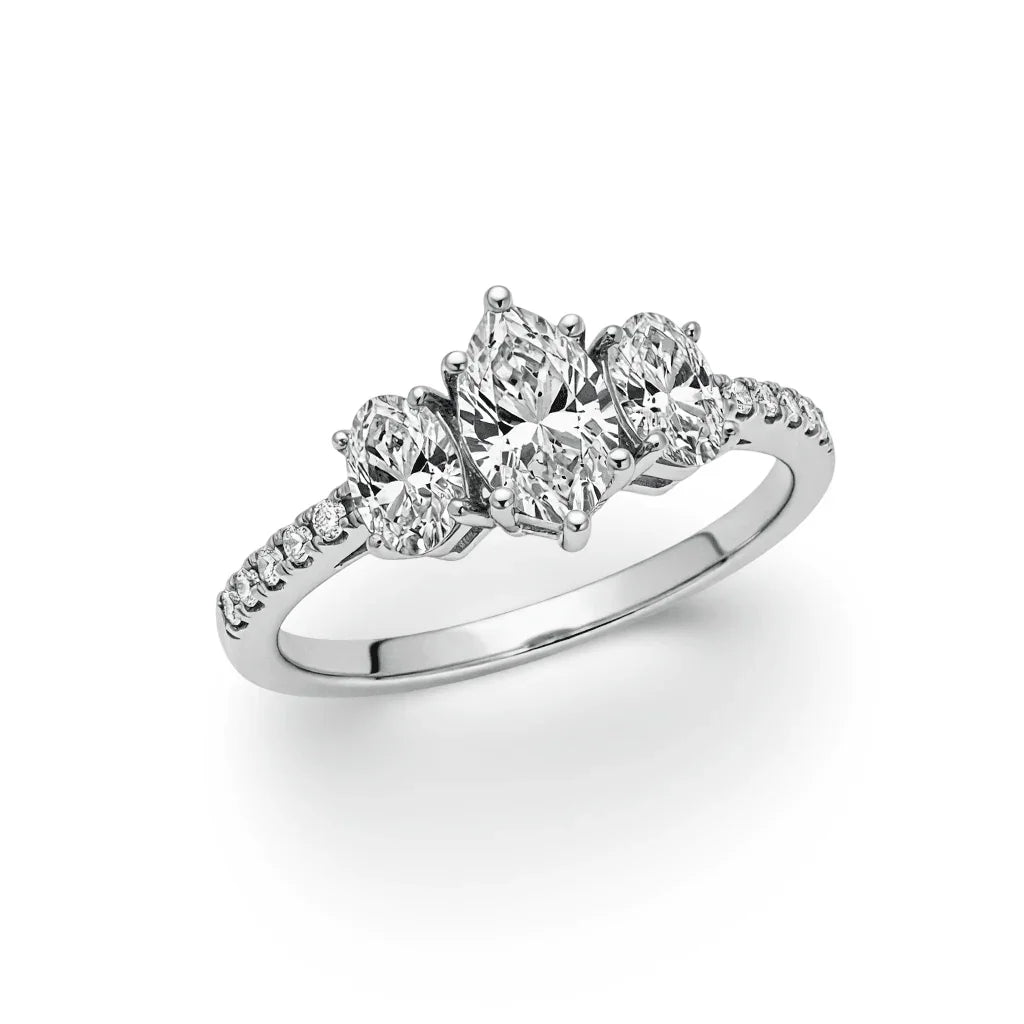 Dalia Marquee Shape Lab Diamond Solitaire Ring - Jewelslane