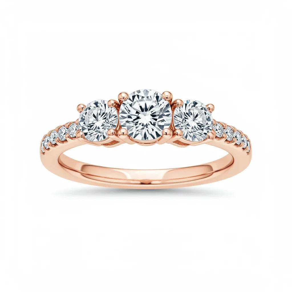 Dana Round Brilliant Cut Lab Diamond ring - Jewelslane