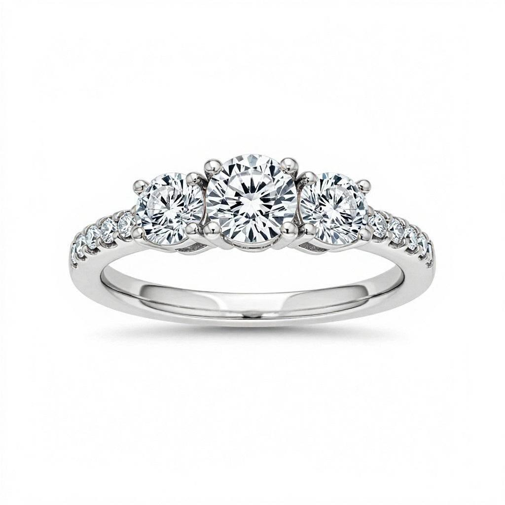 Dana Round Brilliant Cut Lab Diamond ring - Jewelslane