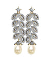 Marquee & Round diamond danglers - Jewelslane