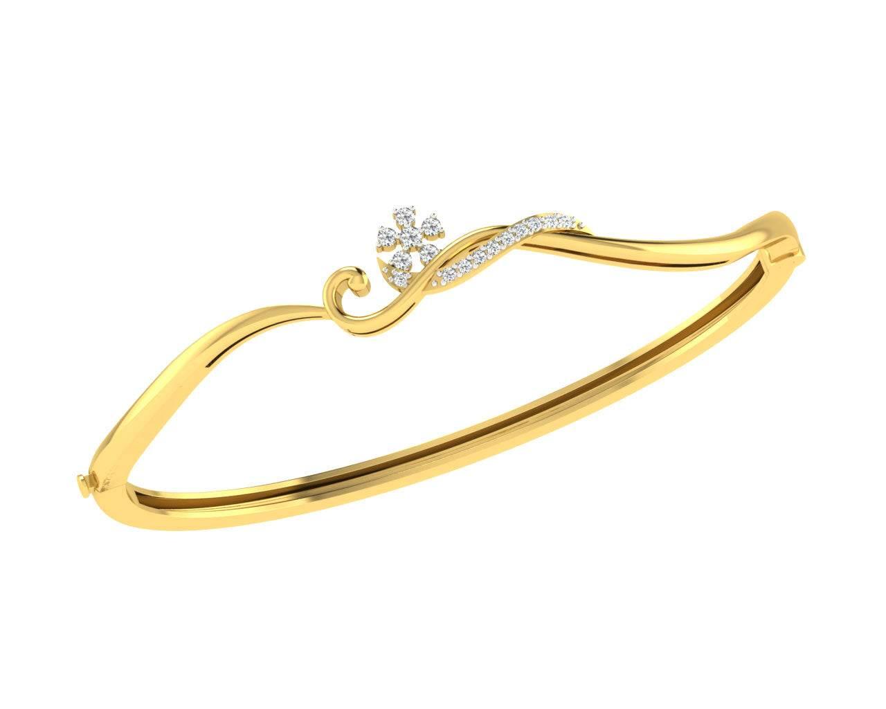Darla Diamond Half Bangle - Jewelslane