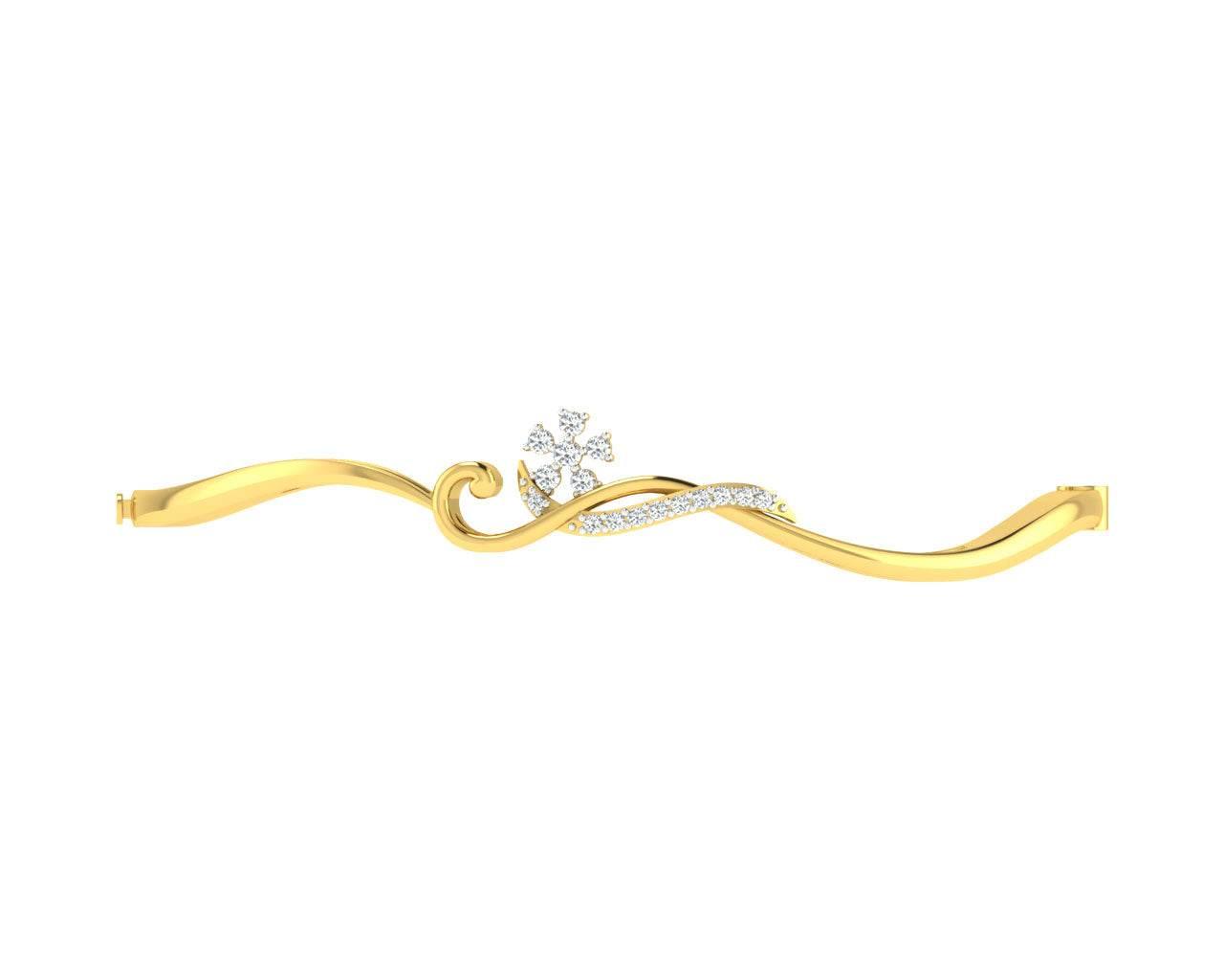 Darla Diamond Half Bangle - Jewelslane