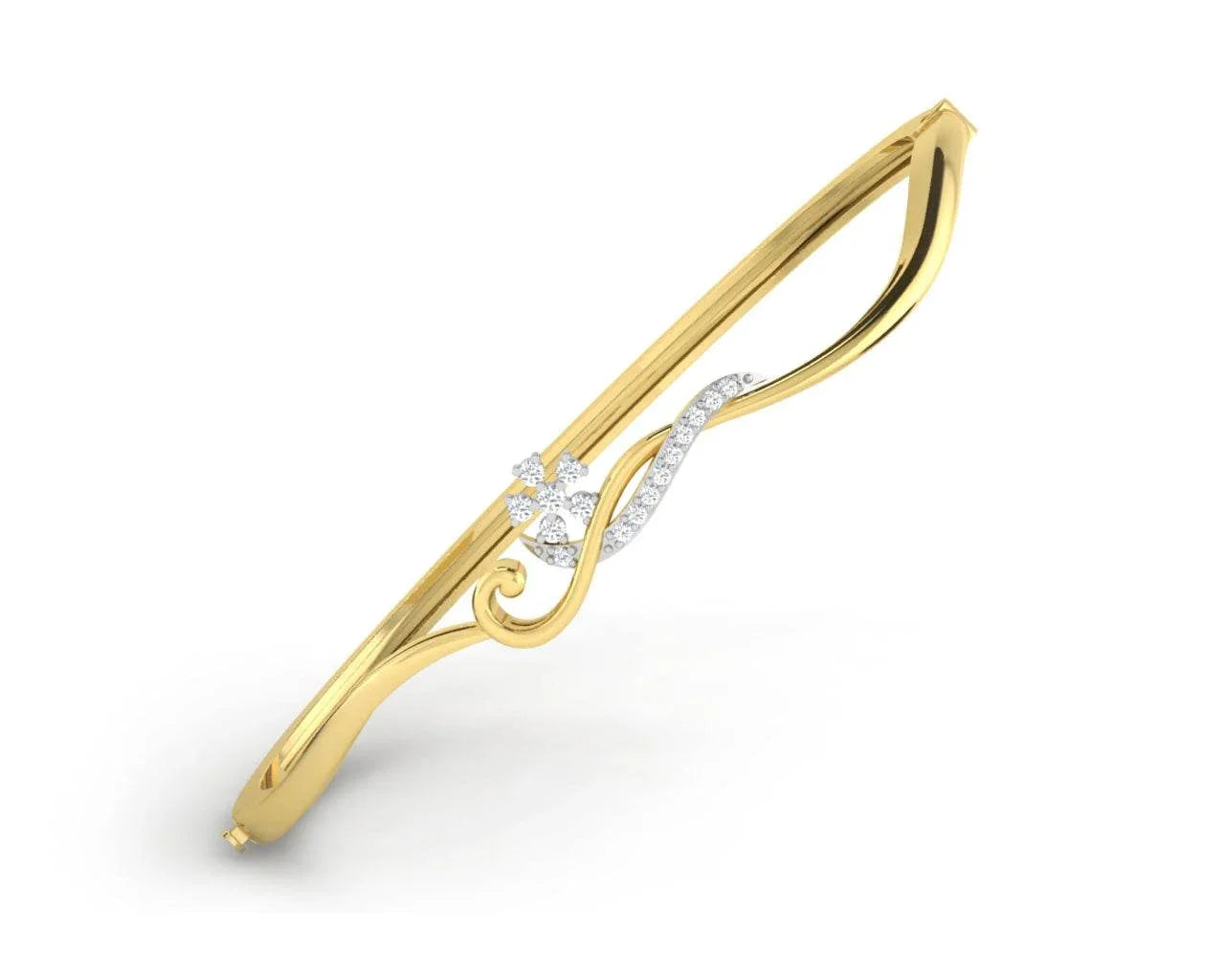 Darla Diamond Half Bangle - Jewelslane