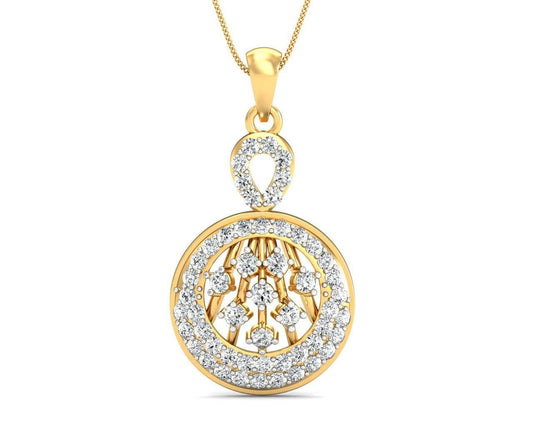 Dea Round Brilliant Cut Diamond Pendant - Jewelslane