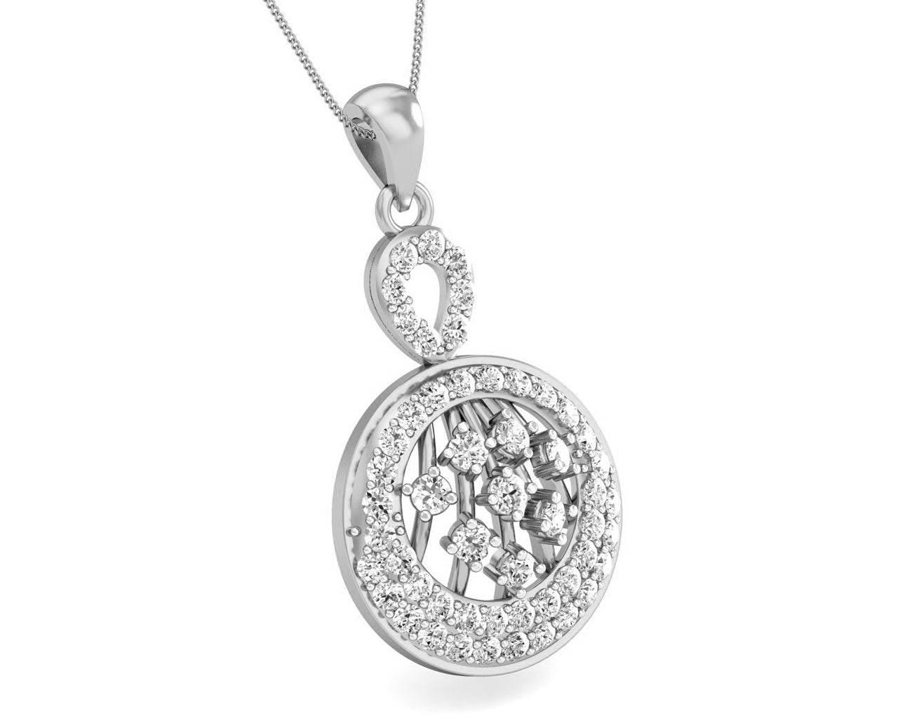 Dea Round Brilliant Cut Diamond Pendant - Jewelslane