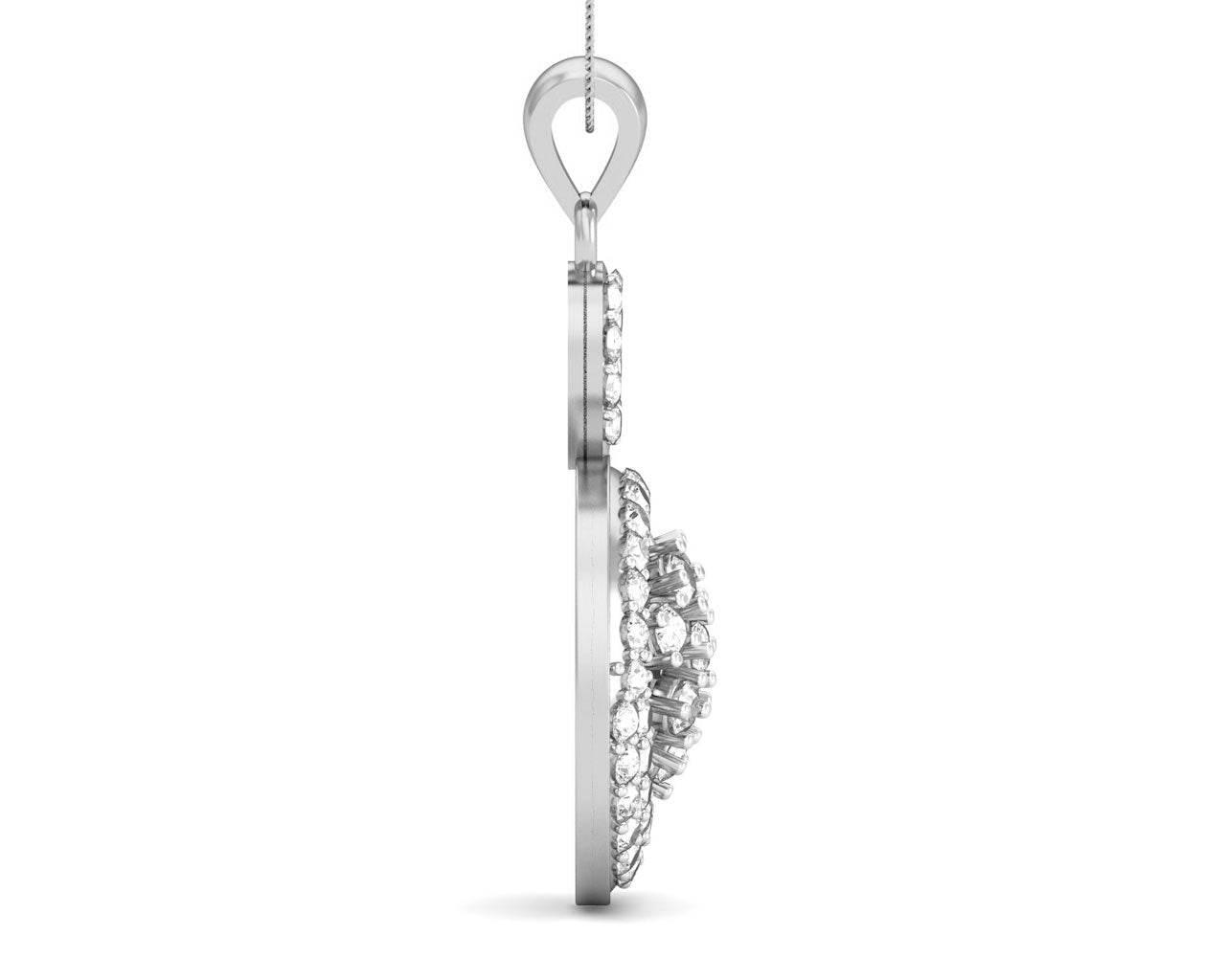 Dea Round Brilliant Cut Diamond Pendant - Jewelslane