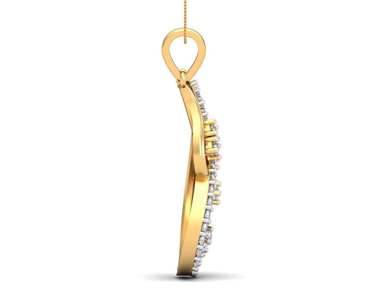 Deena Round Brilliant Cut Diamond Pendant - Jewelslane