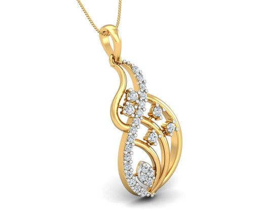 Deena Round Brilliant Cut Diamond Pendant - Jewelslane