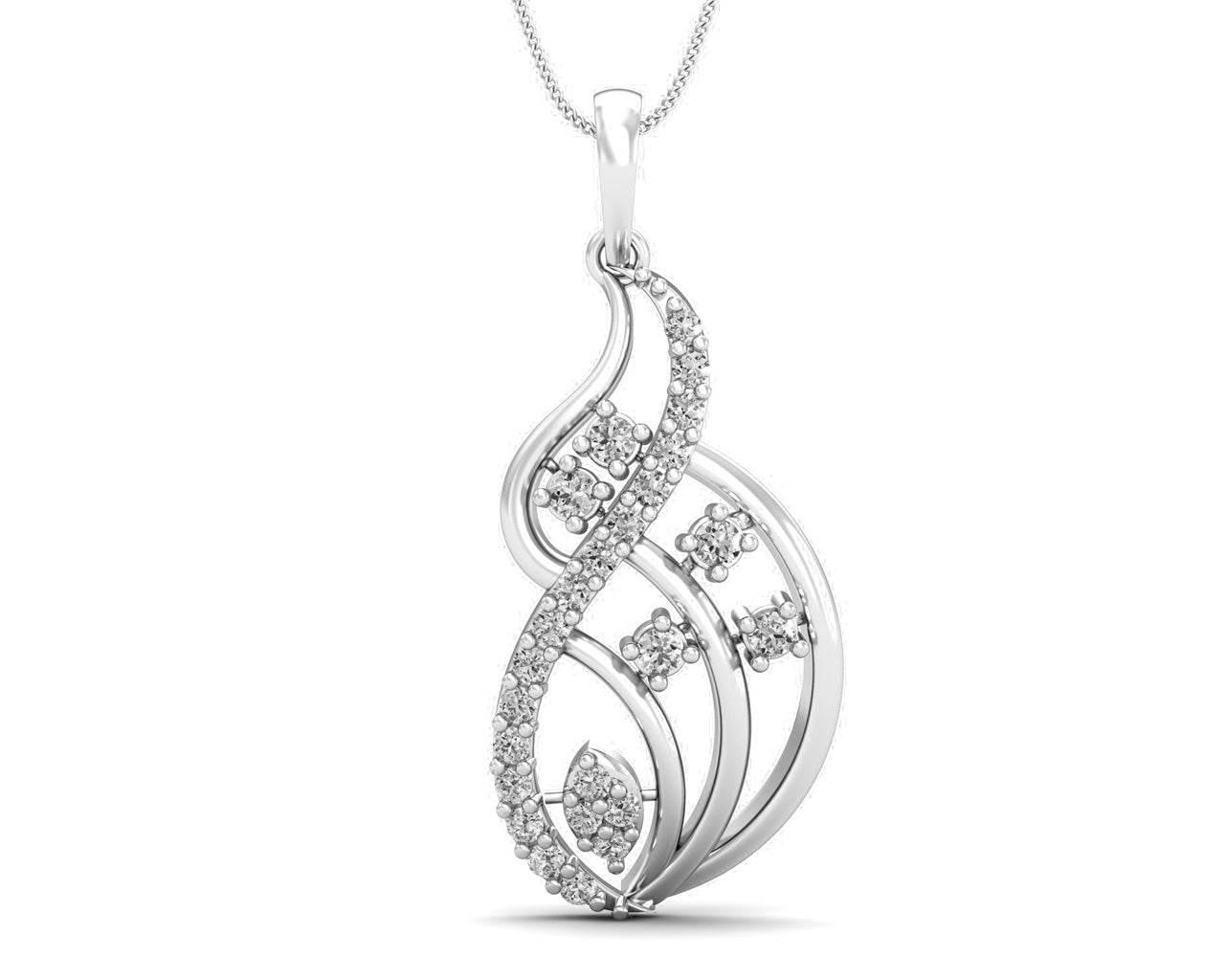 Deena Round Brilliant Cut Diamond Pendant - Jewelslane