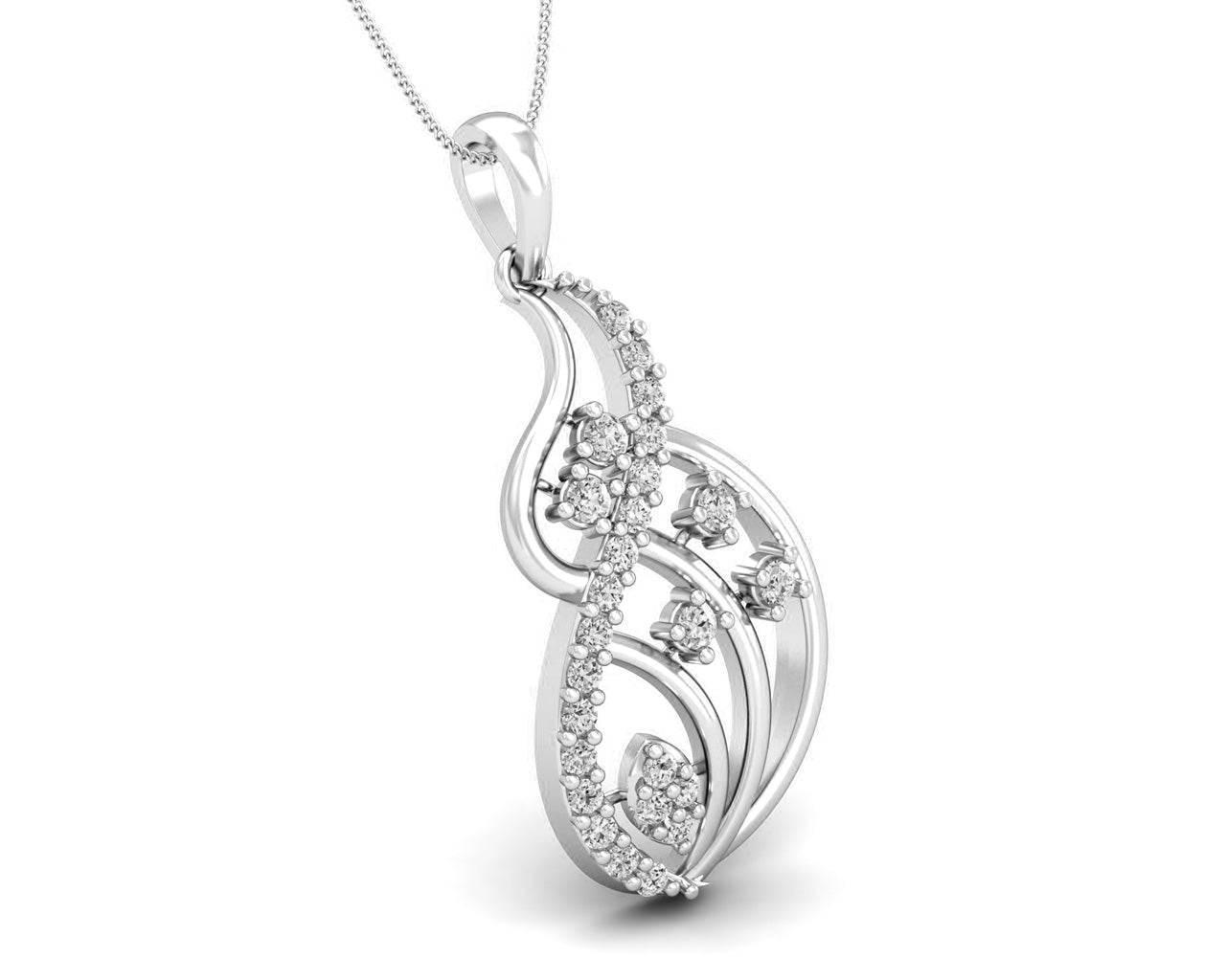 Deena Round Brilliant Cut Diamond Pendant - Jewelslane
