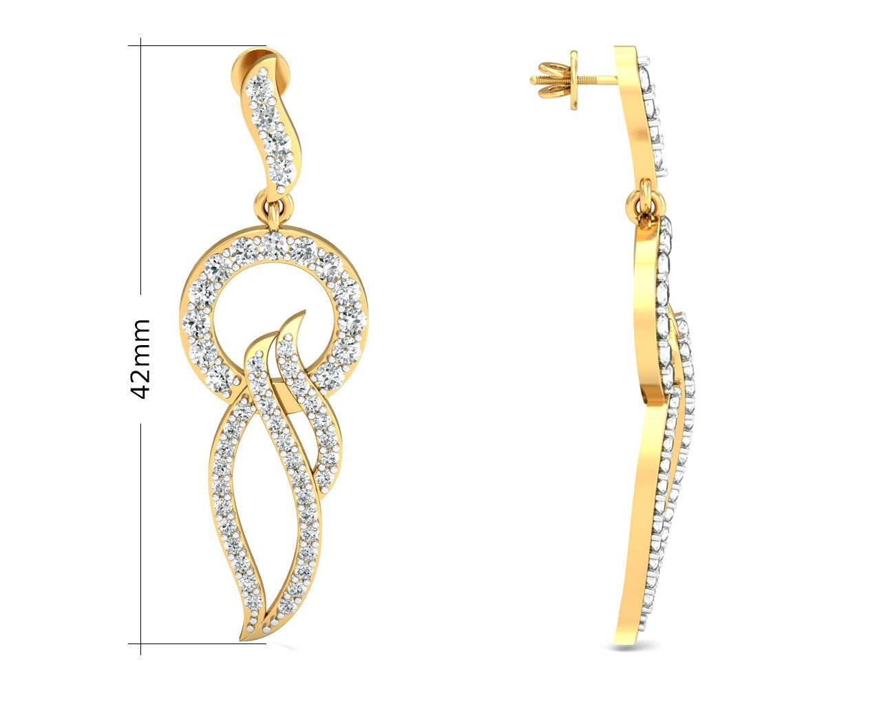 Deeva Diamond Danglers - Jewelslane