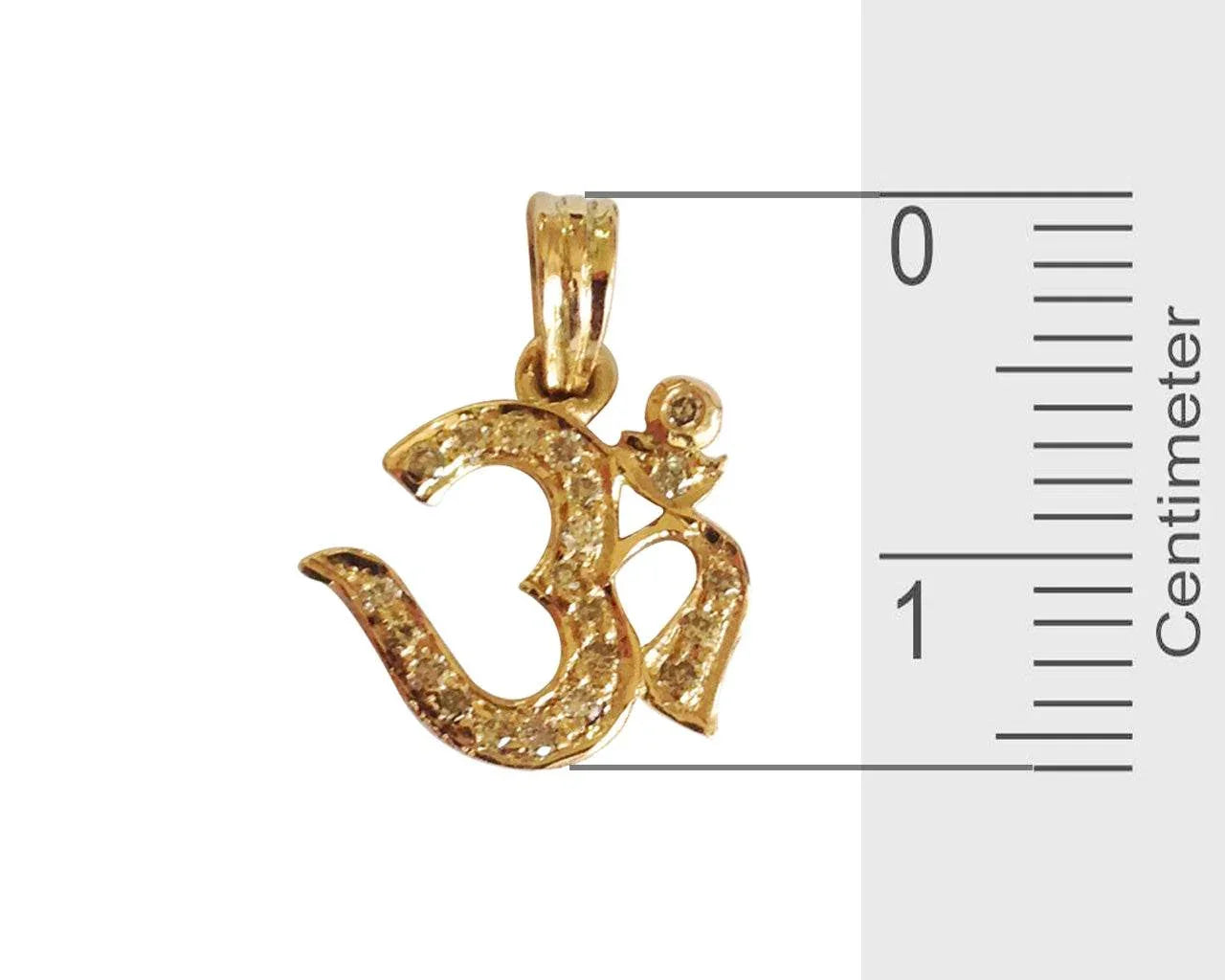 Delicate Om Diamond Pendant - Jewelslane