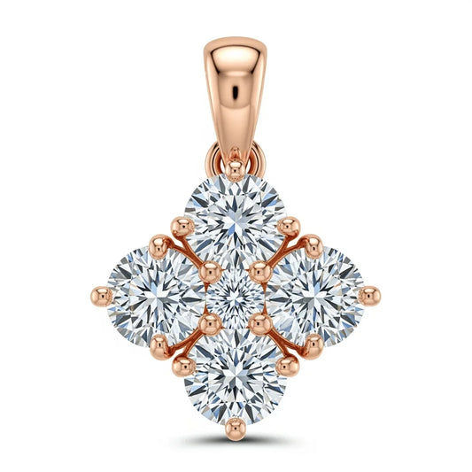 Demi Round Brilliant Cut diamond Solitaire pendant - Jewelslane