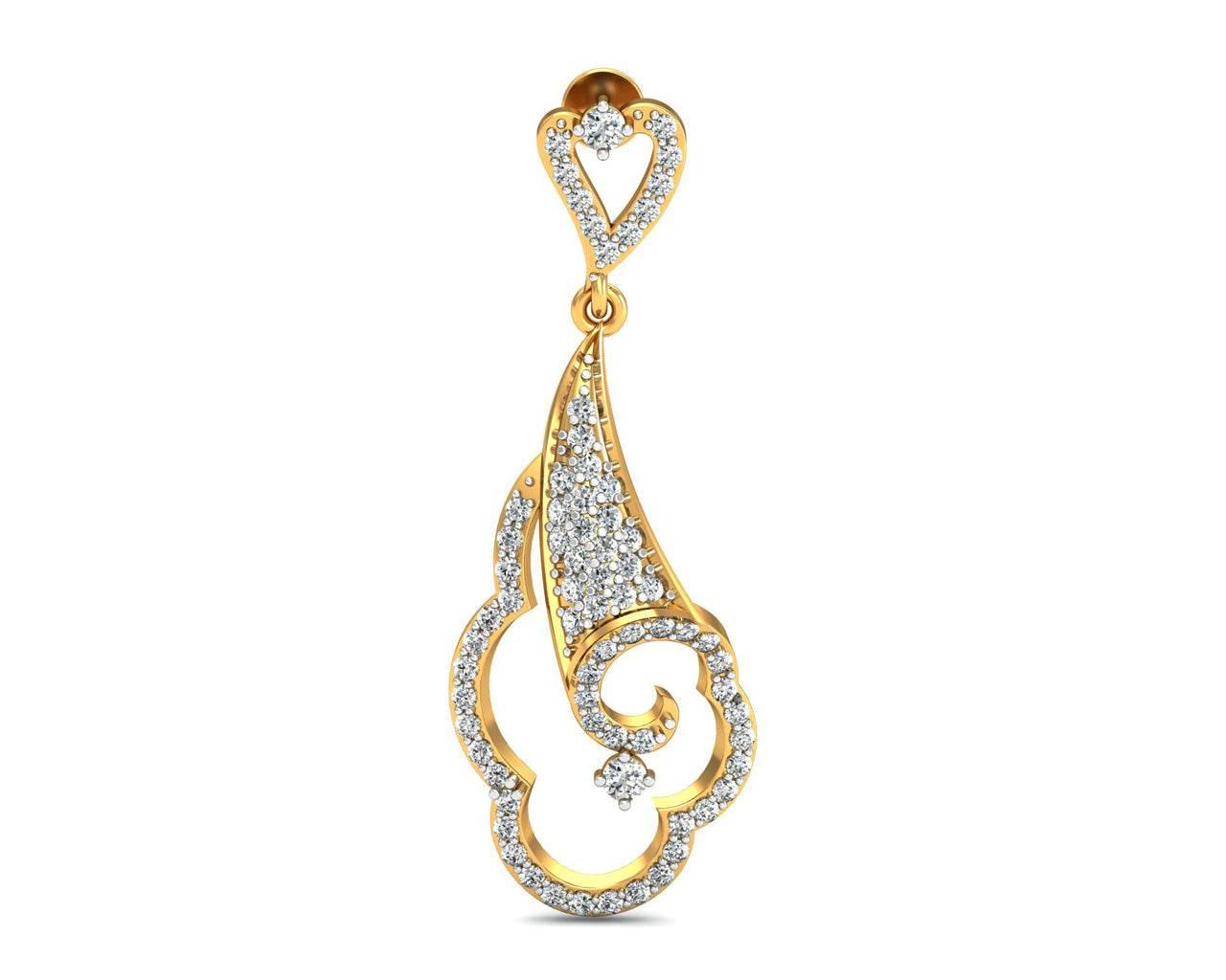 Devya Diamond Dangle Drop Earrings - Jewelslane