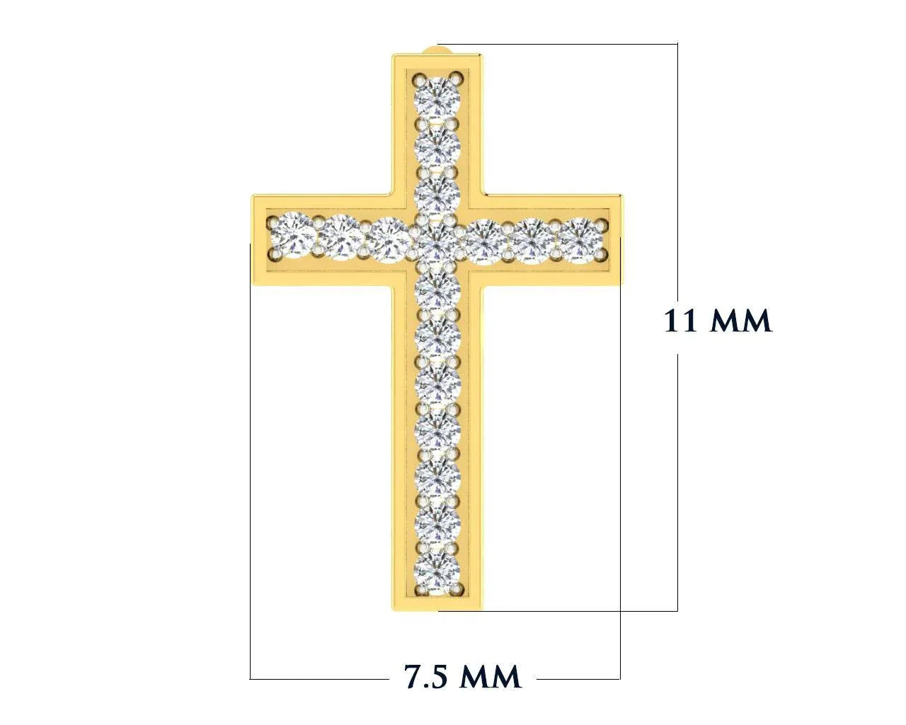 Diamond Cross pendant in gold - Jewelslane