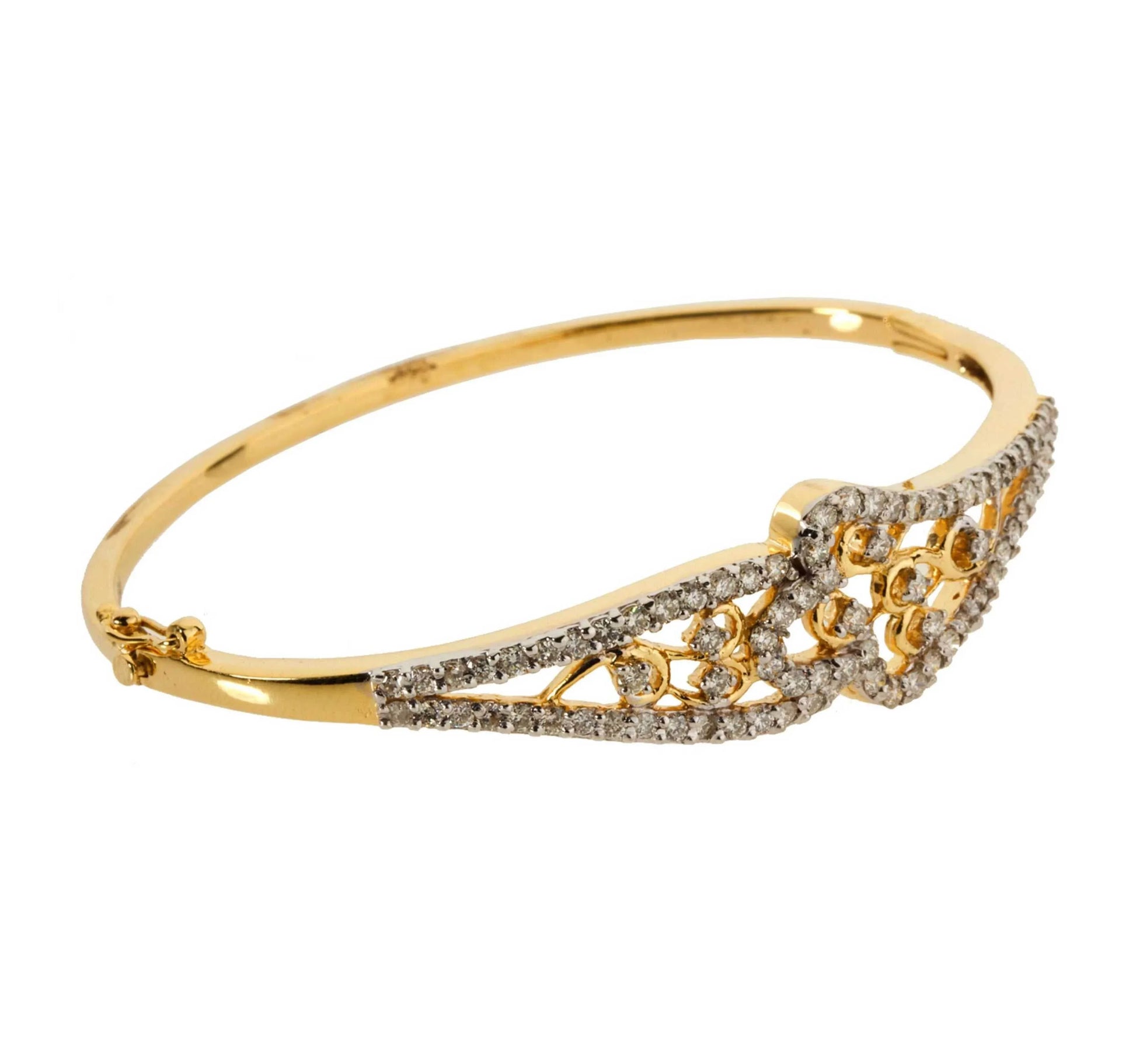 Diamond Half Bangle - Jewelslane